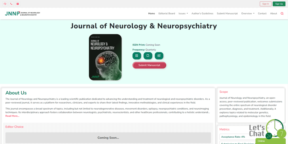 Journal of Neurology & Neuropsychiatry