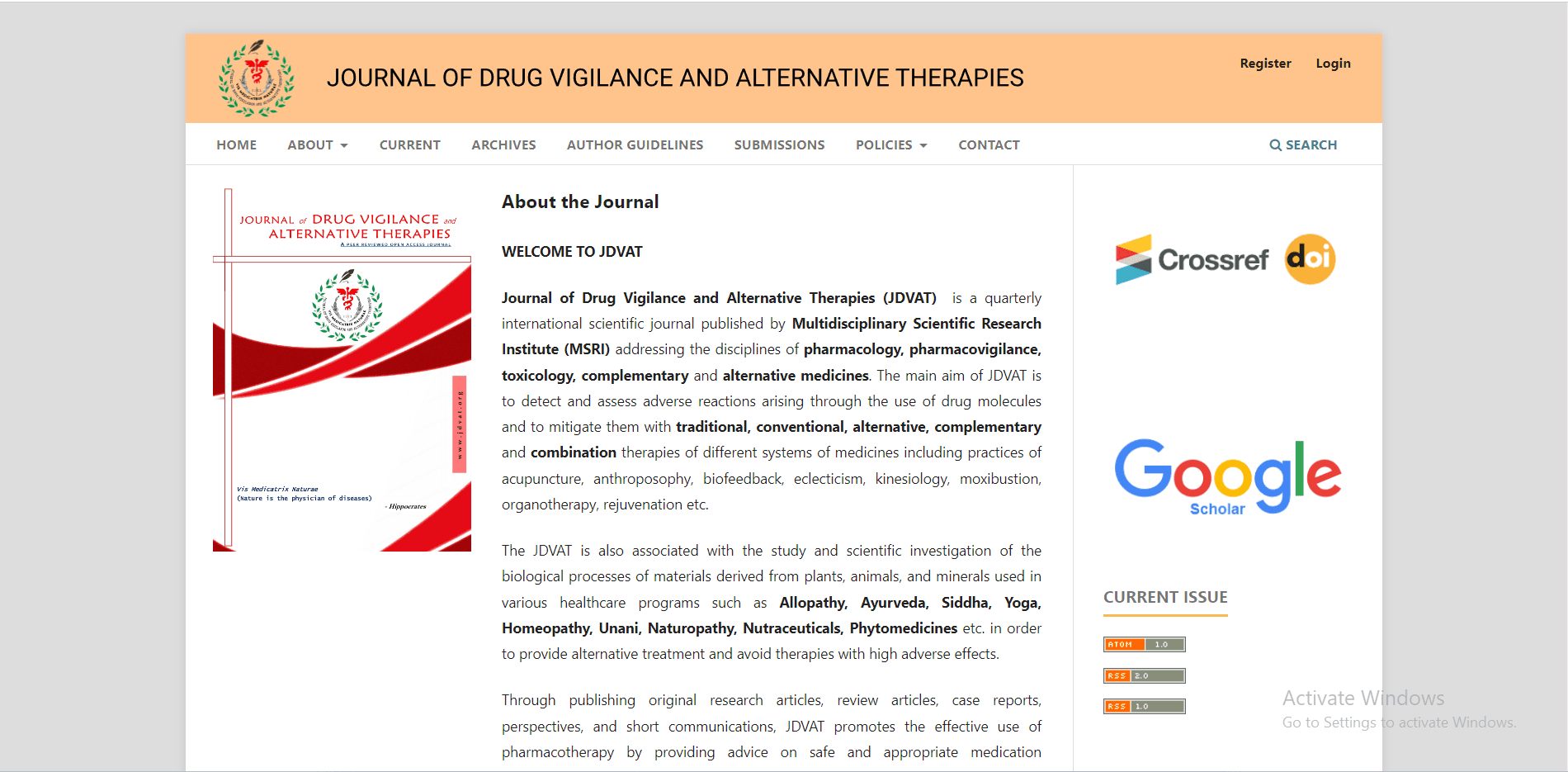 Journal of Drug Vigilance and Alternative Therapies (JDVAT)