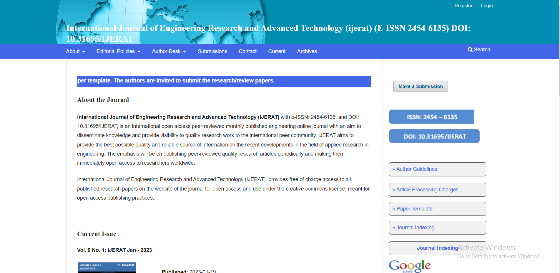 International Journal of Engineering Research and Advanced Technology (IJERAT)