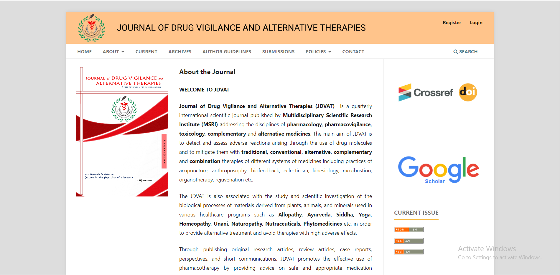 Journal of Drug Vigilance and Alternative Therapies
