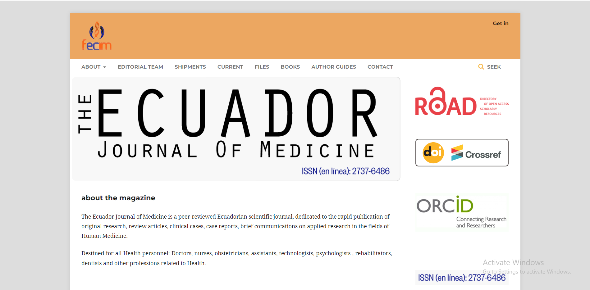 The Ecuador Journal of Medicine