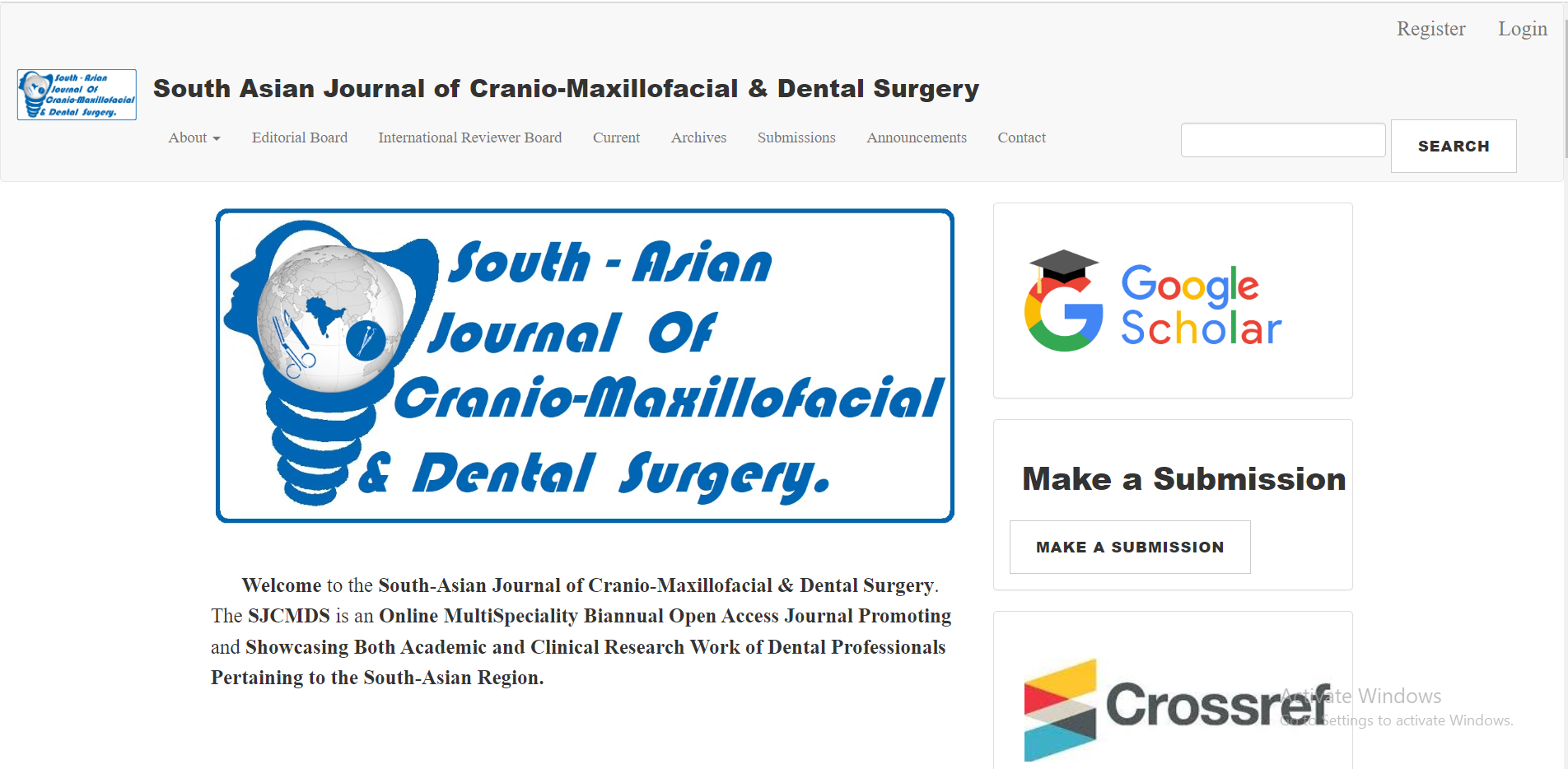South Asian Journal of Cranio-Maxillofacial & Dental Surgery